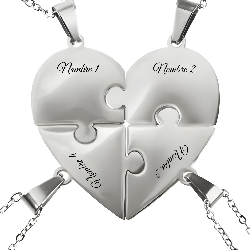 UNIÓN™ - COLLAR PUZZLE FAMILIAR PERSONALIZADO