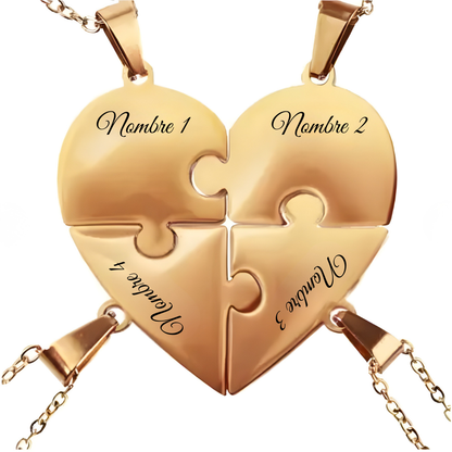 UNIÓN™ - COLLAR PUZZLE FAMILIAR PERSONALIZADO