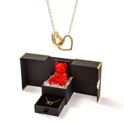 Mini Oso Eterno & Collar Personalizado