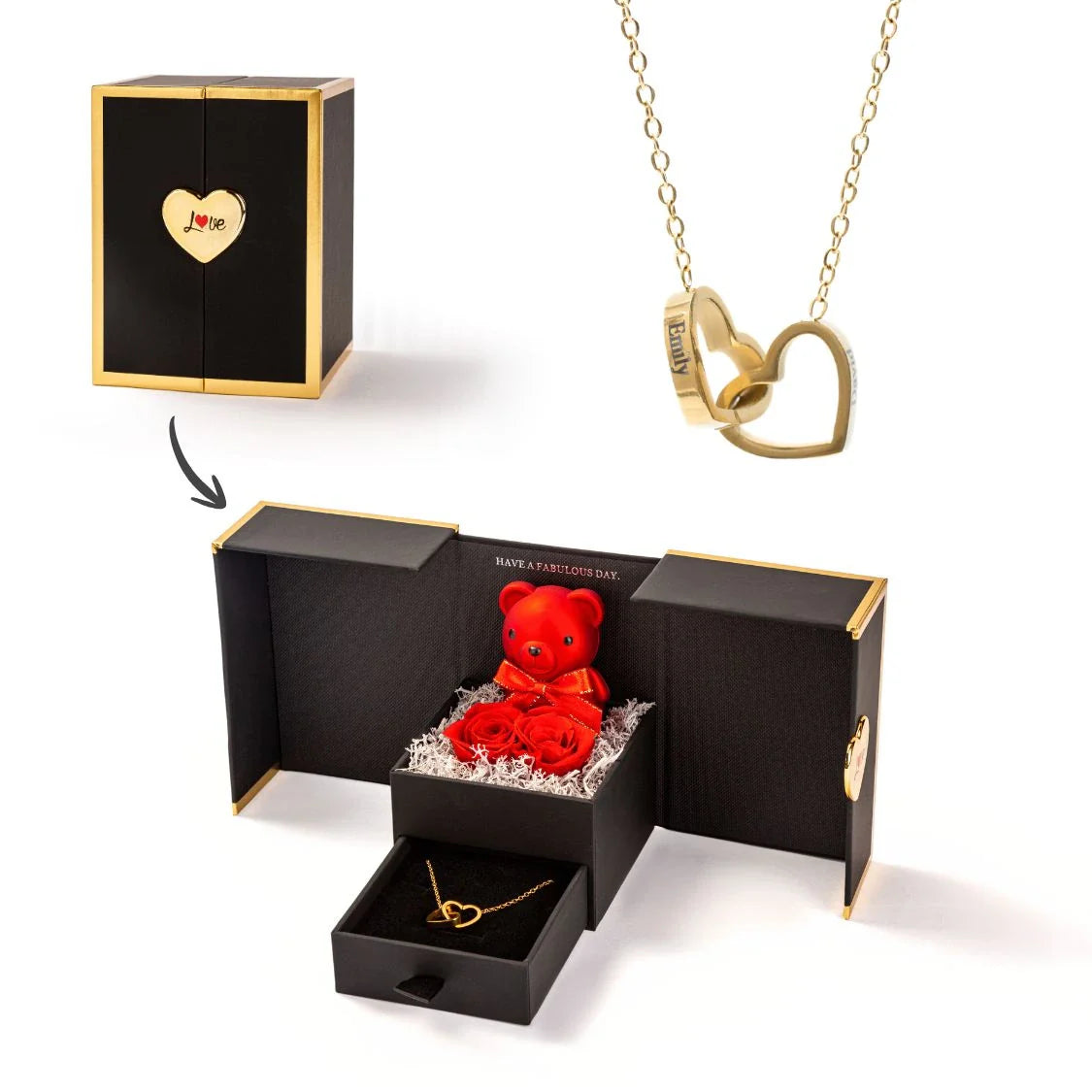 Mini Oso Eterno & Collar Personalizado