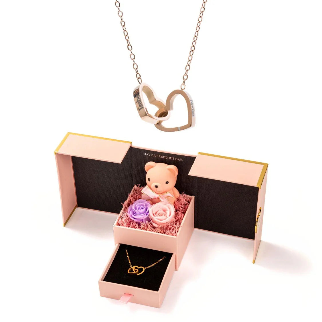 Mini Oso Eterno & Collar Personalizado