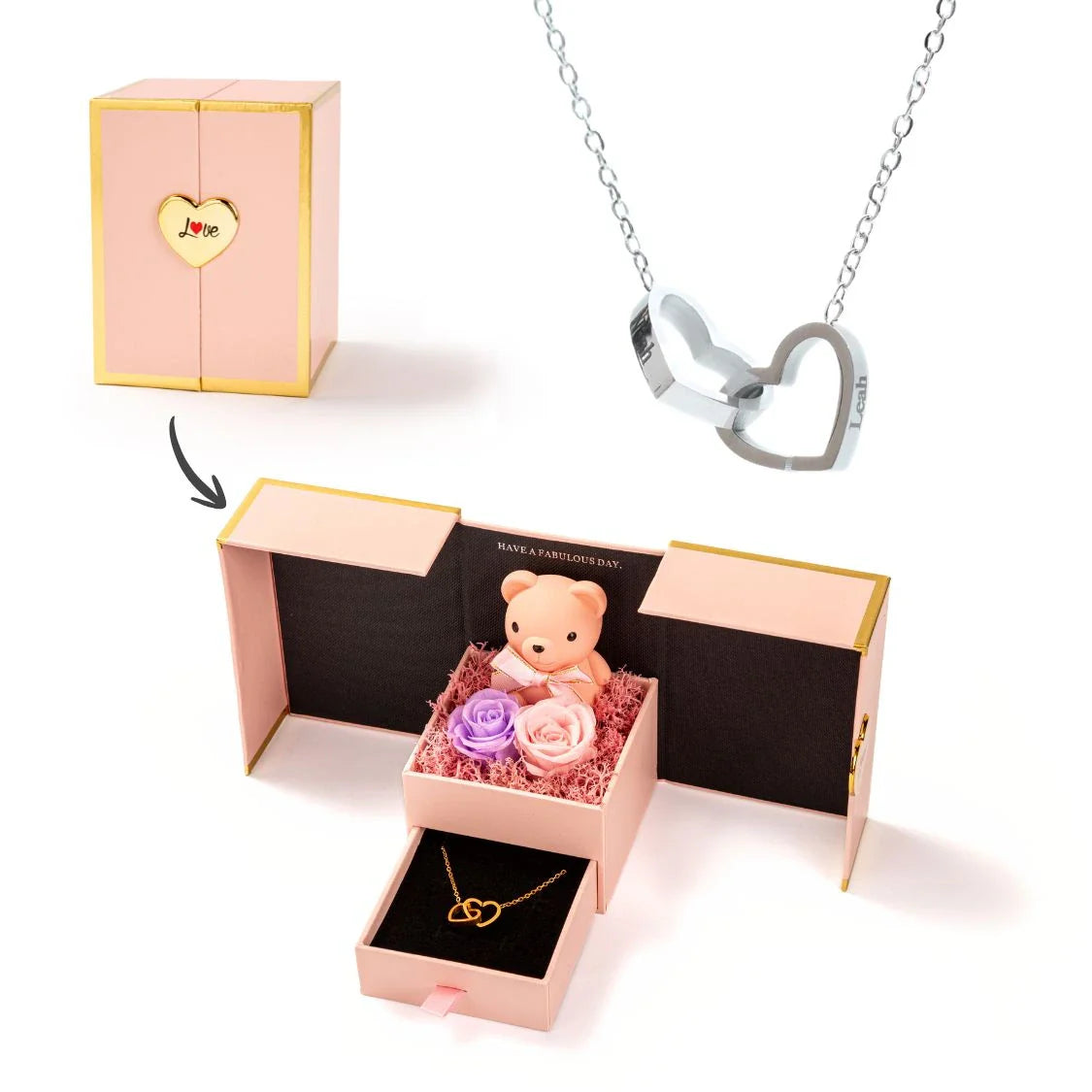 Mini Oso Eterno & Collar Personalizado