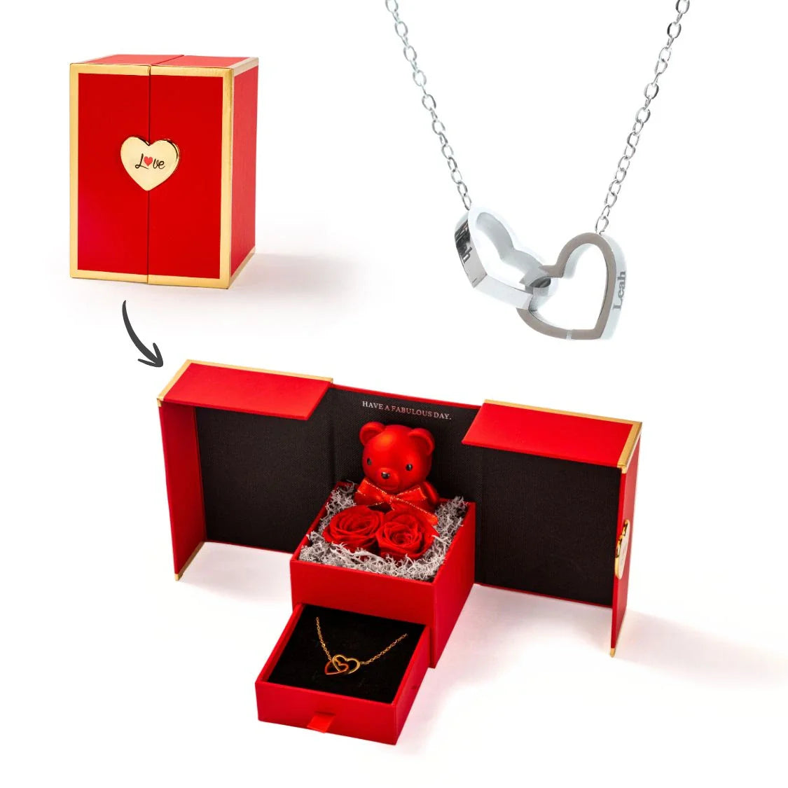 Mini Oso Eterno & Collar Personalizado