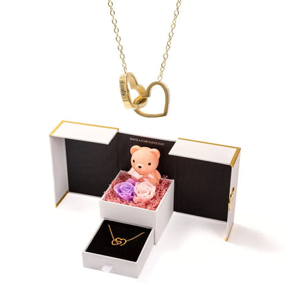 Mini Oso Eterno & Collar Personalizado