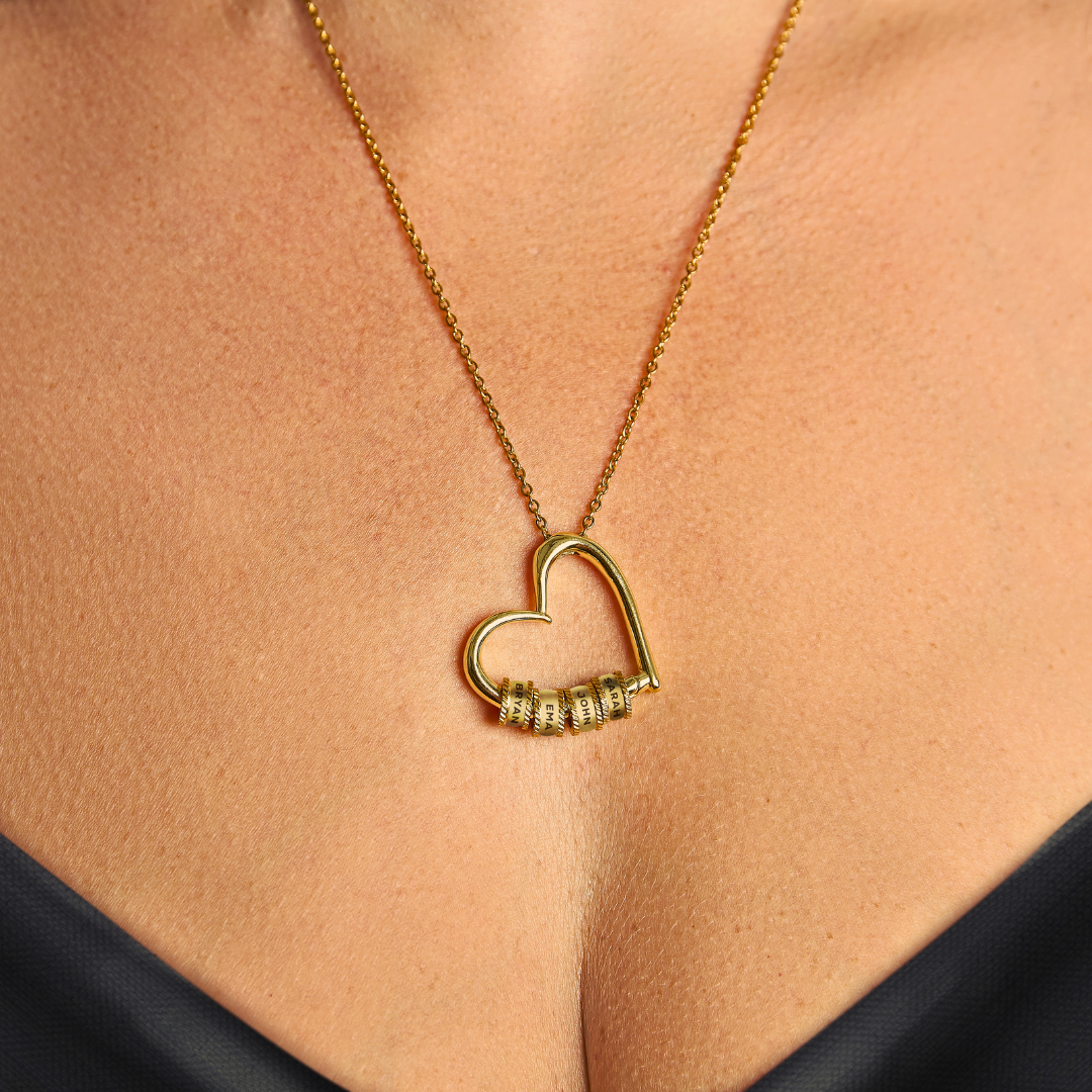 El Corazón de Nuestra Familia - Collar de cuentas personalizado