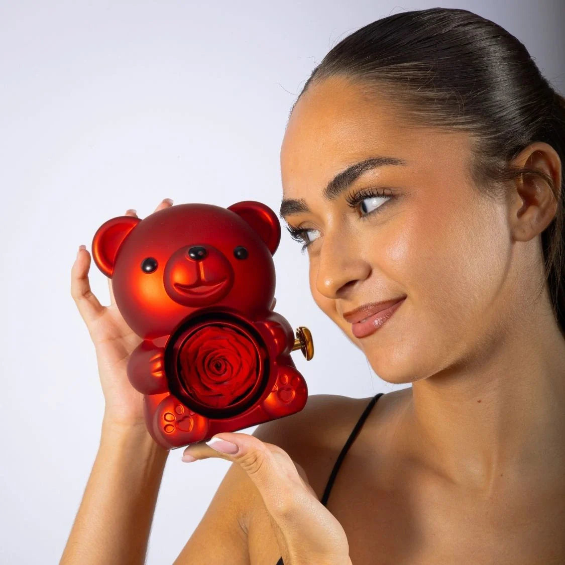 Oso Eterno & Pulsera con Corazones Entrelazados Personalizada